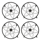 4 Pack 9inch Black Metal Plant Stands Heavy Duty Plants Holder Flower Pot Stand