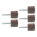 5 Pack 1" x 1" x 1/4" Shank Mounted Flap Wheels 60 Grit Aluminum Oxide
