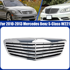 Front Chrome Grill Fit Mercedes Benz S-Class 2010-13 W221 S550 S600 S63 S65 AMG