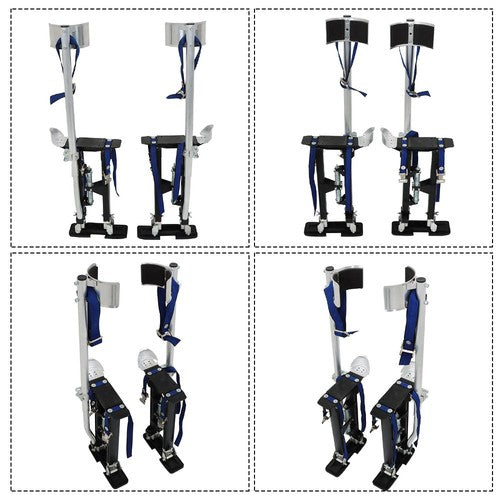 18"-30" Stilt Aluminum Alloy Stilts Adjustable Drywall Stilt Painting Tool Black