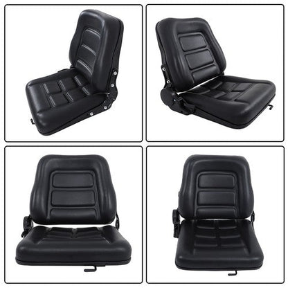Universial Fold Seat  for Forklift Tractor with Adjustable Angle Back Slide New