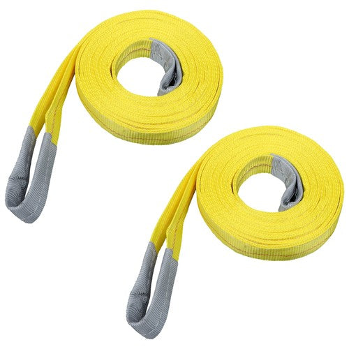 2 Pcs 20' x 2" Lifting Sling Straps 9400lbs Fracture Strength for Hoist, Truck
