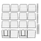 16 Panels 24x24 inch Dog Playpen Crate Fence Pet PlayPen Exercise Cage