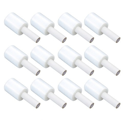 12 Rolls 5" in. x 1000FT 80 Gau Stretch Shrink Film Hand Wrap With Handle -CLEAR