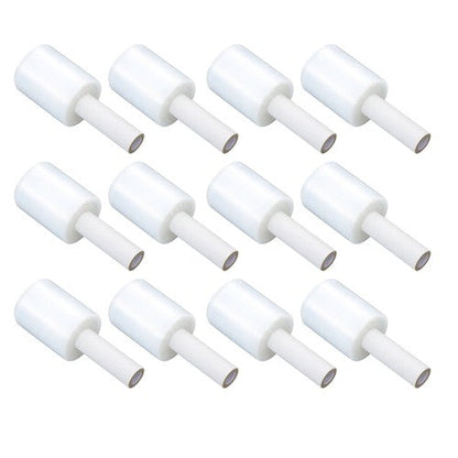 12 Rolls 5" in. x 1000FT 80 Gau Stretch Shrink Film Hand Wrap With Handle -CLEAR
