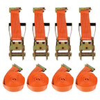 4-Pack 15' E-Track Ratchet Tie Down Strap Trailer Enclosed Cargo Van NEW