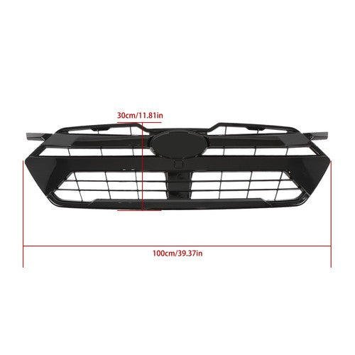 Front Bumper Upper Grill Glossy Black Plastic Suitable For Subaru Crosstrek 2024