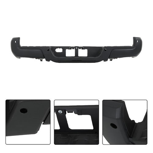 Rear Step Bumper Assembly With Sensor Holes Black For Toyota Tacoma 2016-2023