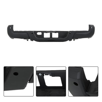 Rear Step Bumper Assembly With Sensor Holes Black For Toyota Tacoma 2016-2023