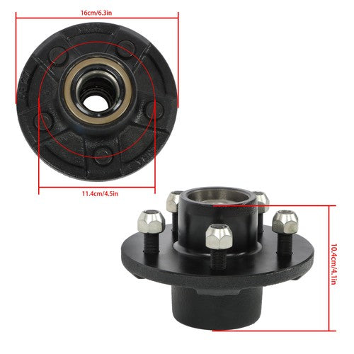 New 1 Set For 5 X4.5" Trailer Hub Kit and 11" Square #84 Spindle-7 Piece/set