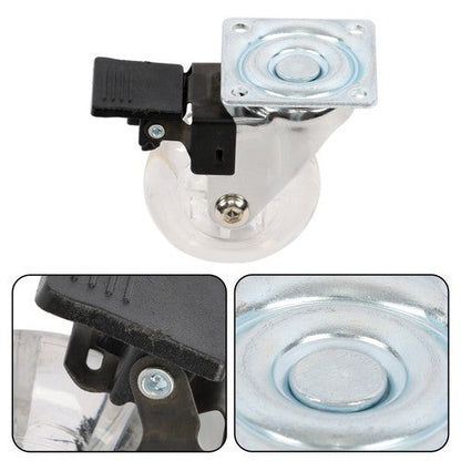 2 Inch Caster Wheels Set of 4 Heavy Duty Locking Casters with brake white