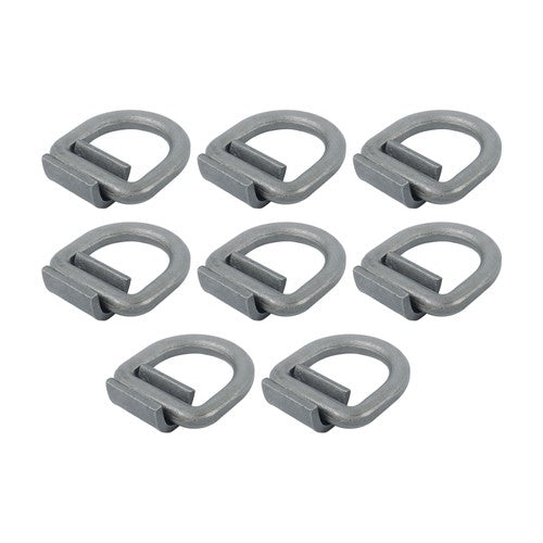 8 Pack 3/4" Heavy Duty Weld On Forged D Rings with Welding Clips, 26,500 lbs