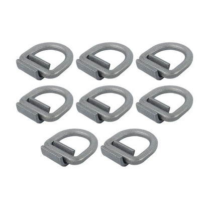 8 Pack 3/4" Heavy Duty Weld On Forged D Rings with Welding Clips, 26,500 lbs