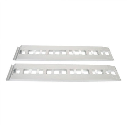 1 Pair 6063 Aluminum Silver 84" × 14" Ramps 6000Lbs Car Trailer Truck Hook End