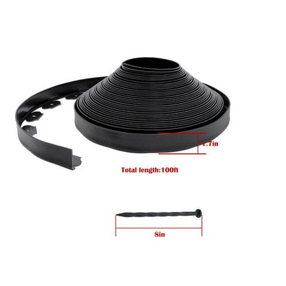 64pcs Anchoring Spik L-shaped 100FT Garden Edge Lawn Grass Stone Isolation Strip
