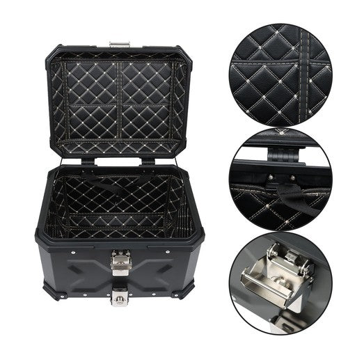 Motorcycle 36L Side Case Hard Saddlebag Aluminum & 45L Top Case Tail Box Luggage