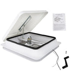 For Camper Trailer Universal White 14" �� 14" RV Roof Vent Fan Kit 12V 6" Blades