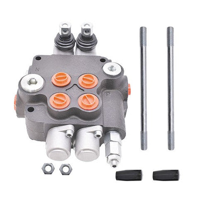2 Spool 21 GPM 3600 PSI NEW Hydraulic Control Valve Double Acting SAE Ports