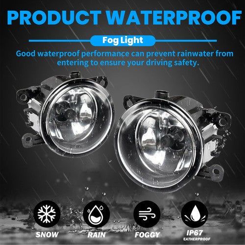 Front Clear Lens Fog Lights Bumper Lamp for 2015-2018 for Jeep Renegade