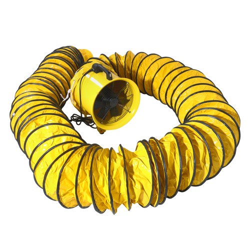 12 in 2300cfm Heavy Duty industrial blower with 25-Foot flexible PVC Hoses