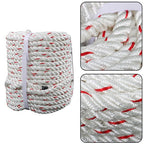1/2 'X 120'High Strength Braided Rope Breaking Strength 1160 Pounds White Red