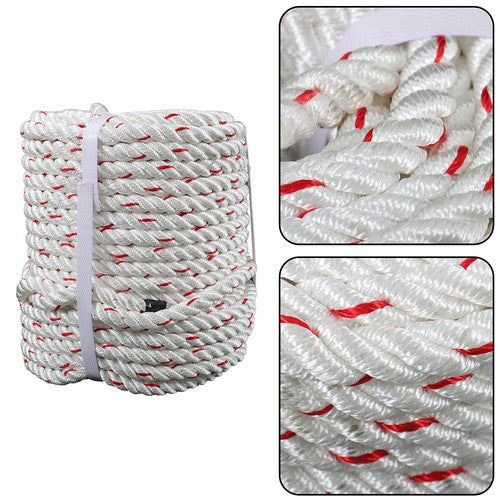 1/2 'X 120'High Strength Braided Rope Breaking Strength 1160 Pounds White Red