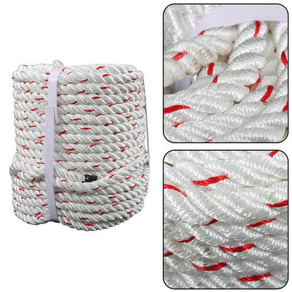 1/2 'X 120'High Strength Braided Rope Breaking Strength 1160 Pounds White Red