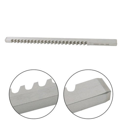 3/8" C 3/8" x 11-3/4" HSS Standard Keyway Broach With Shim LOC: 25/46"-2-1/2" US