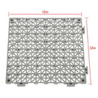 12x12Inch Interlocking Drainage Floor Tiles Modular Interlocking Tile 55Pcs Gray