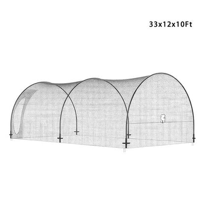 33x12x10 FT Softball Baseball Batting Cage Net With Shock-absorbing Rope & Rod