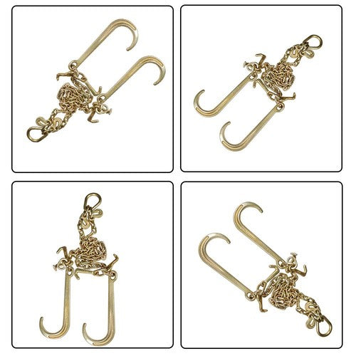 FIT For G70 5/16" V-Chain Bridle w/ 15" Large J Hooks,J-Hook w/ Grab Hooks 3' US