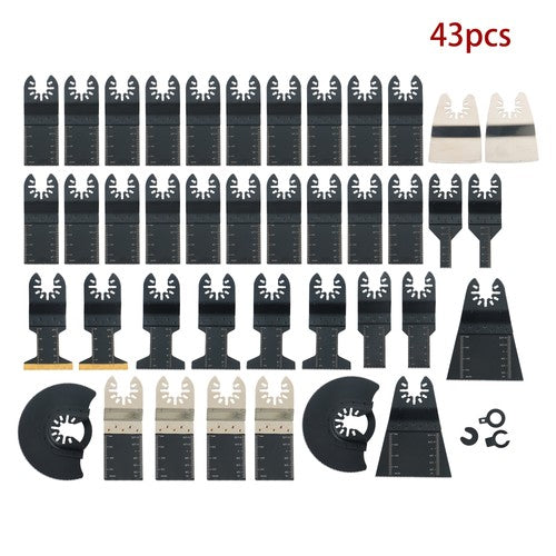 43 PCS Oscillating Saw Blades Multitool Kit for Wood/Metal/Plastics Cutting