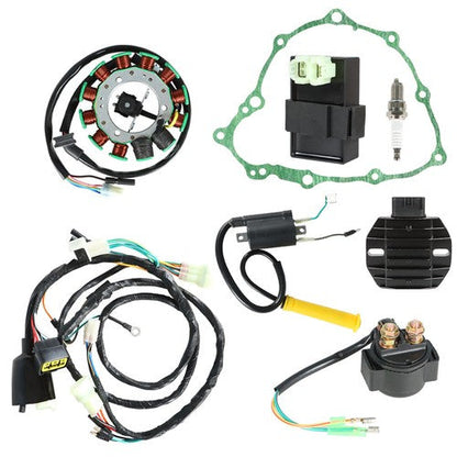 Fit For Honda Sportrax TRX400EX Ignition Coil Spark Plug CDI Stator&Gasket Assy