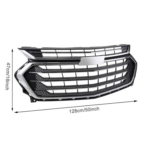 Front Bumper Grille Upper Grill Chrome for Chevrolet Traverse 2018-2021