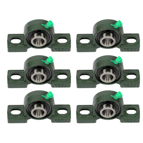 6× UCP204-12 Pillow Block Mounted Ball Bearing 3/4" Bore Cast Iron Base