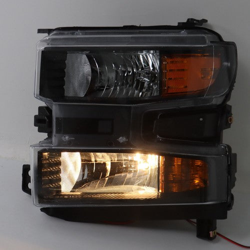 Headlights+Red Brake Tail Lights For 2019-2021 Chevy Silverado 1500 Halogen 4PCS