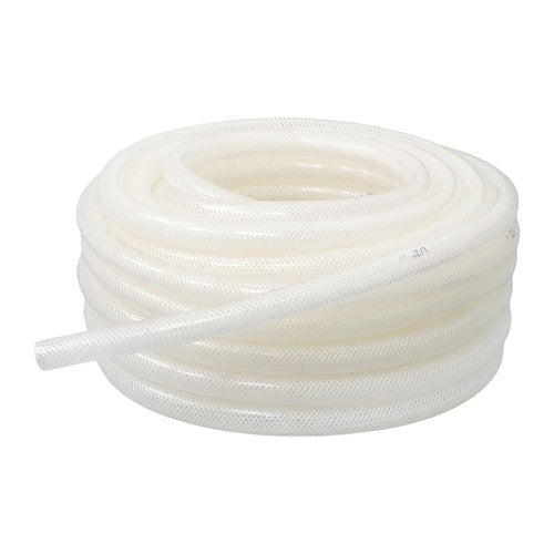 High Pressure Water Hose 50FT Braided Clear PVC Vinyl Tubing 1/2" ID 3/4" OD