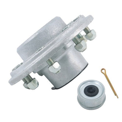 Pre-Assembled 8-Lug 6.5" Galvanized Trailer Hub Kit Fit For 7,000lb #42 Trailer