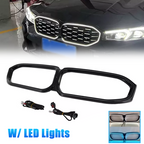 Front Bumper Grille LED Lights Trim Cover For BMW G20 320i 330i M340i 2023-2025