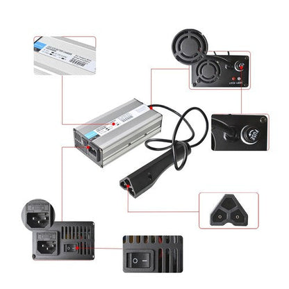 For EZGO RXV Golf Cart 48 Volt Battery Charger with 3-pin Triangular Plug New