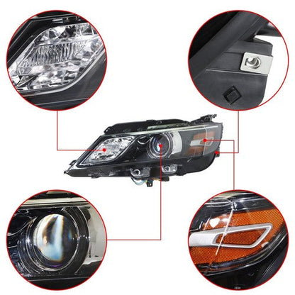 Left+Right Halogen Fit For 15-20 Chevrolet Impala Headlight Headlamps Pair Black
