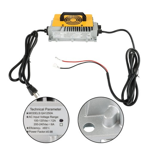 36Volt 18AMP Lithium Onboard Battery Charger Yellow For EZGO TXT Golf Carts