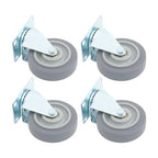 4 Pack Grey With Diagonal Bar 1200 Lbs 4 Inch Swivel Caster Wheels Heavy Duty