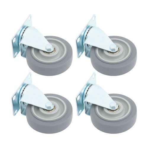 4 Pack Grey With Diagonal Bar 1200 Lbs 4 Inch Swivel Caster Wheels Heavy Duty