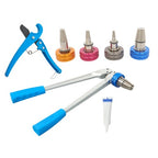 Precision Manual PEX Pipe Expander Tool Kit Expansion Heads W/ 3/8",1/2",3/4",1"
