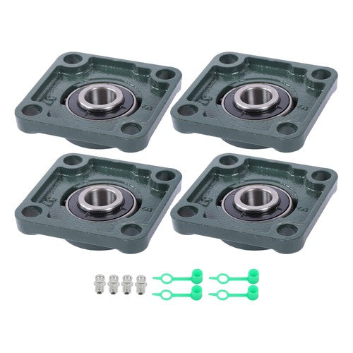 4Pcs UCP204-12 Cast Iron Pillow Block Flange Bearings - 3/4" hole with seat