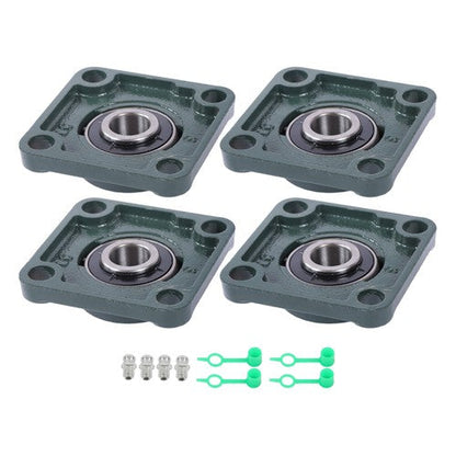 4Pcs UCP204-12 Cast Iron Pillow Block Flange Bearings - 3/4" hole with seat