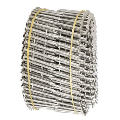 3600Pcs 15 Degree Wire Coil 1-1/4” ×.09” Ring Shank Stainless Steel Siding Nails