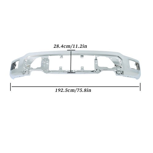 Suit For Ford F-150 F150 2024-2025 Bumper Front Lower Chrome W/o Sensor Holes