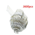 3600Pcs 15Degree Collated Wire Coil Full Round Head Siding Nails 2-1/4” x 0.092”